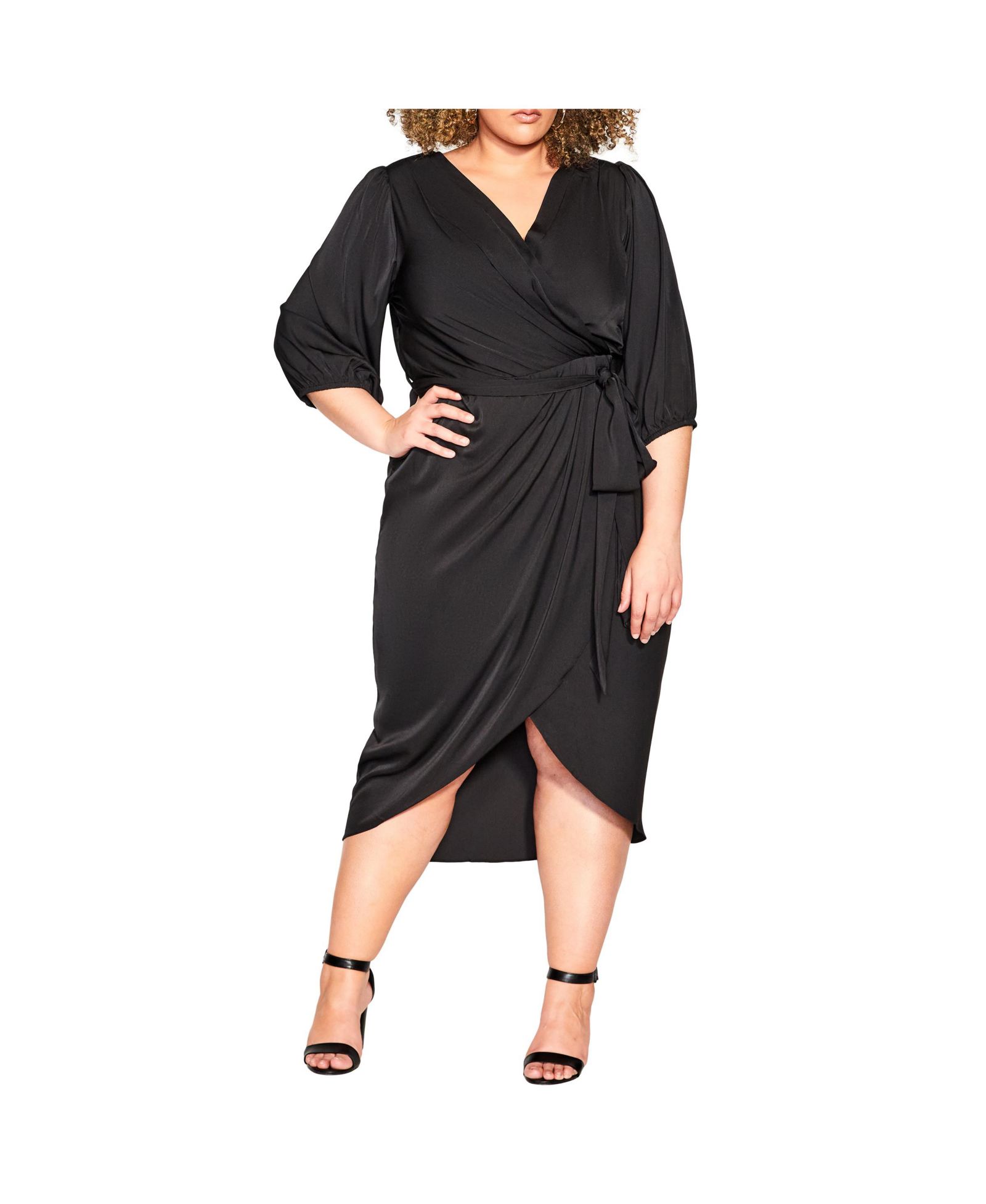 Платье CITY CHIC Opulent Plus Size с рукавами до локтя