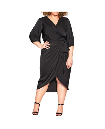 Платье CITY CHIC Opulent Plus Size с рукавами до локтя