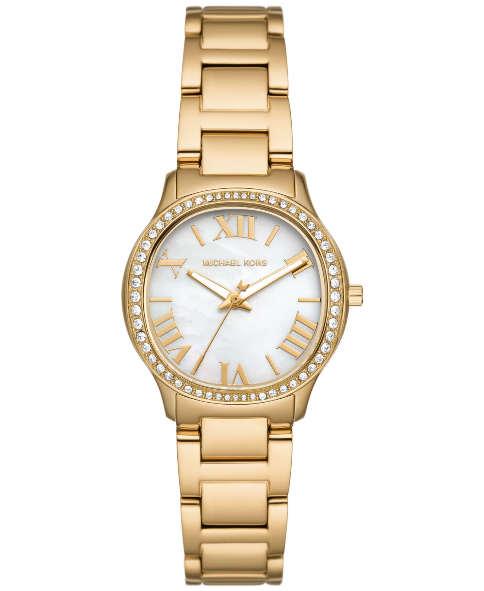Женские Michael Kors Sage Three-Hand Gold-Tone Stainless Steel Watch 31mm