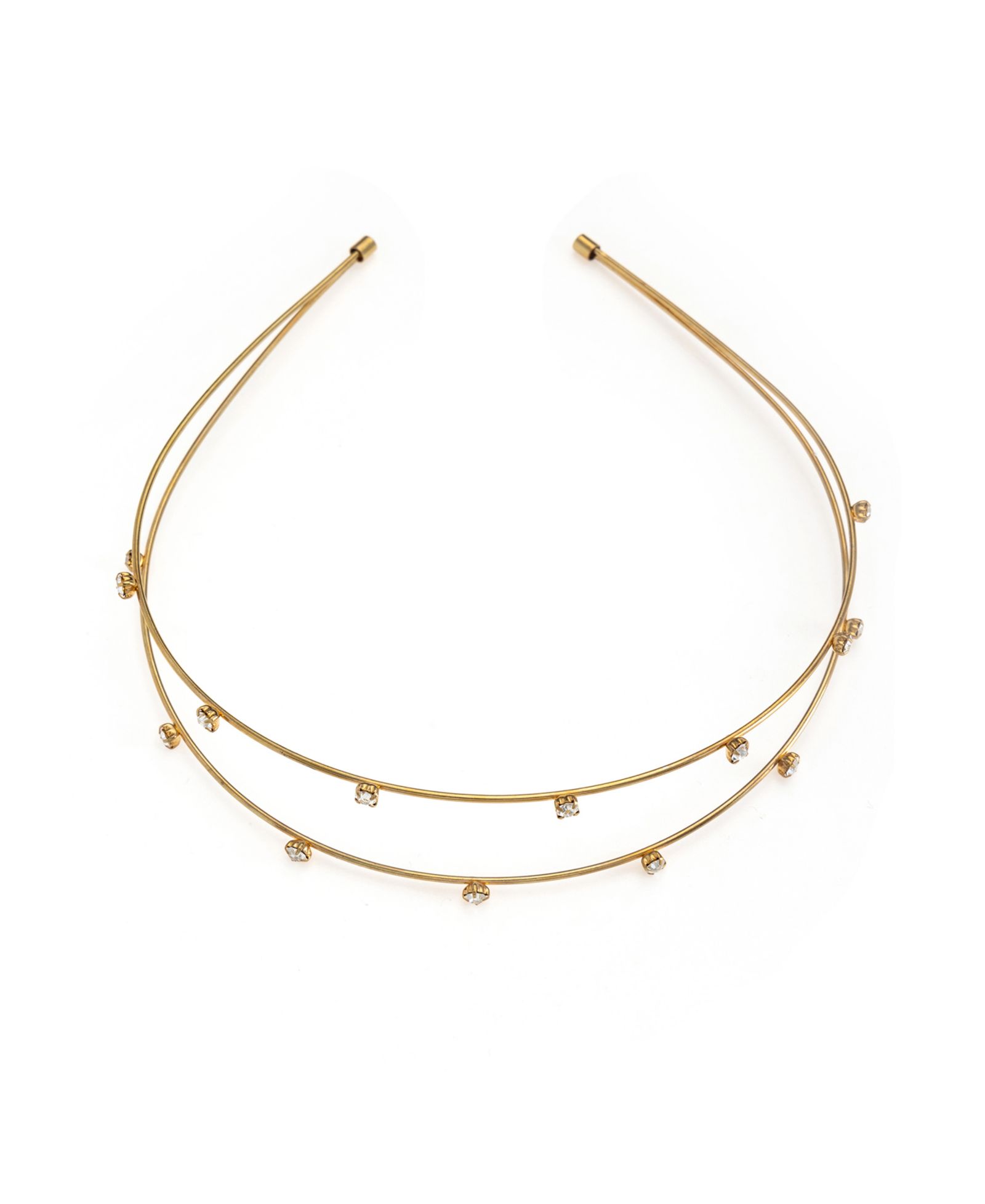ETTIKA Delicate Crystal Dotted Gold-Tone Headband