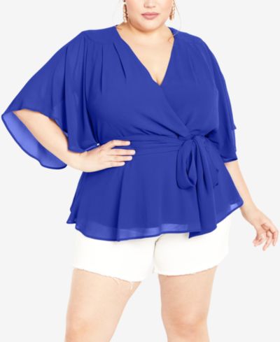 CITY CHIC Women's Elegant Wrap Top