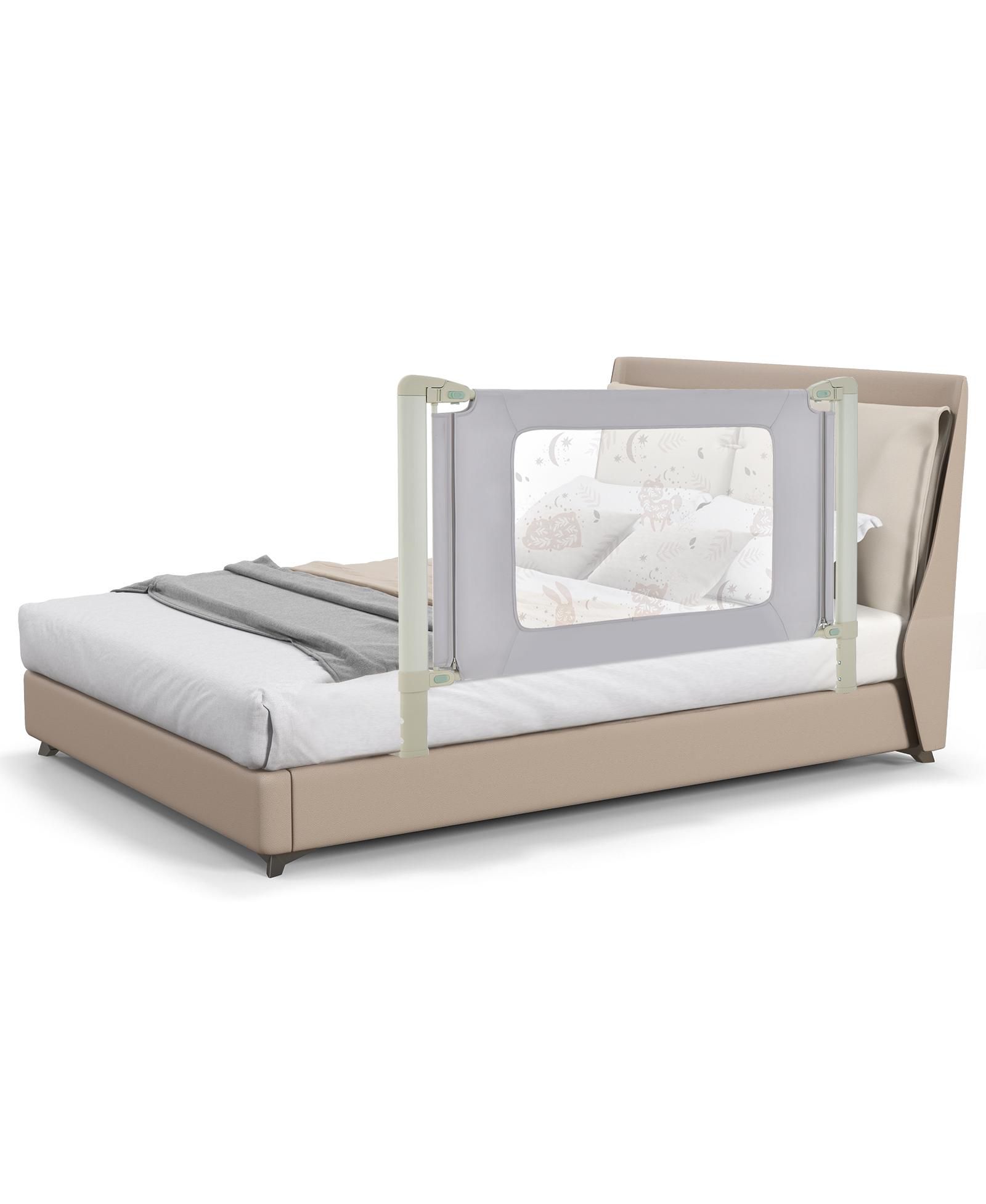 Slickblue Vertical Lifting Bed Rail for Toddlers with Double Lock-59 inch