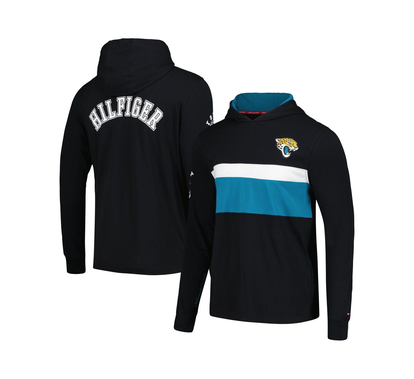 Men's Tommy Hilfiger Black Jacksonville Jaguars Morgan Long Sleeve Hoodie T-shirt