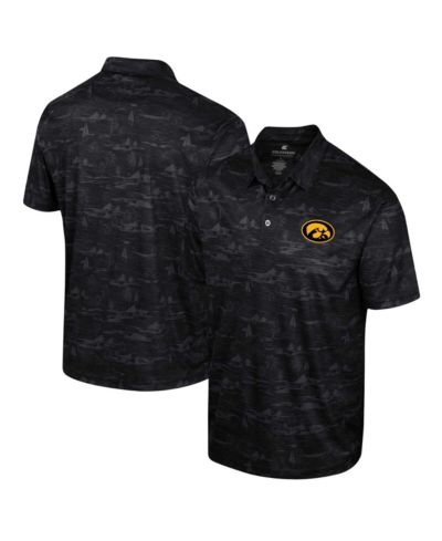 Мужское поло Colosseum Black Iowa Hawkeyes Daly Print