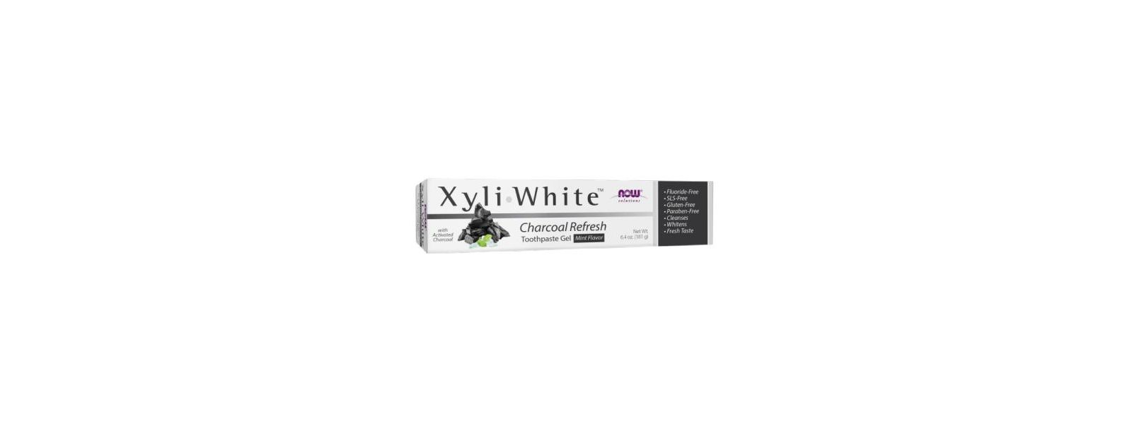 NOW Foods XyliWhite Charcoal Refresh Toothpaste Gel, Mint 6.4 Oz