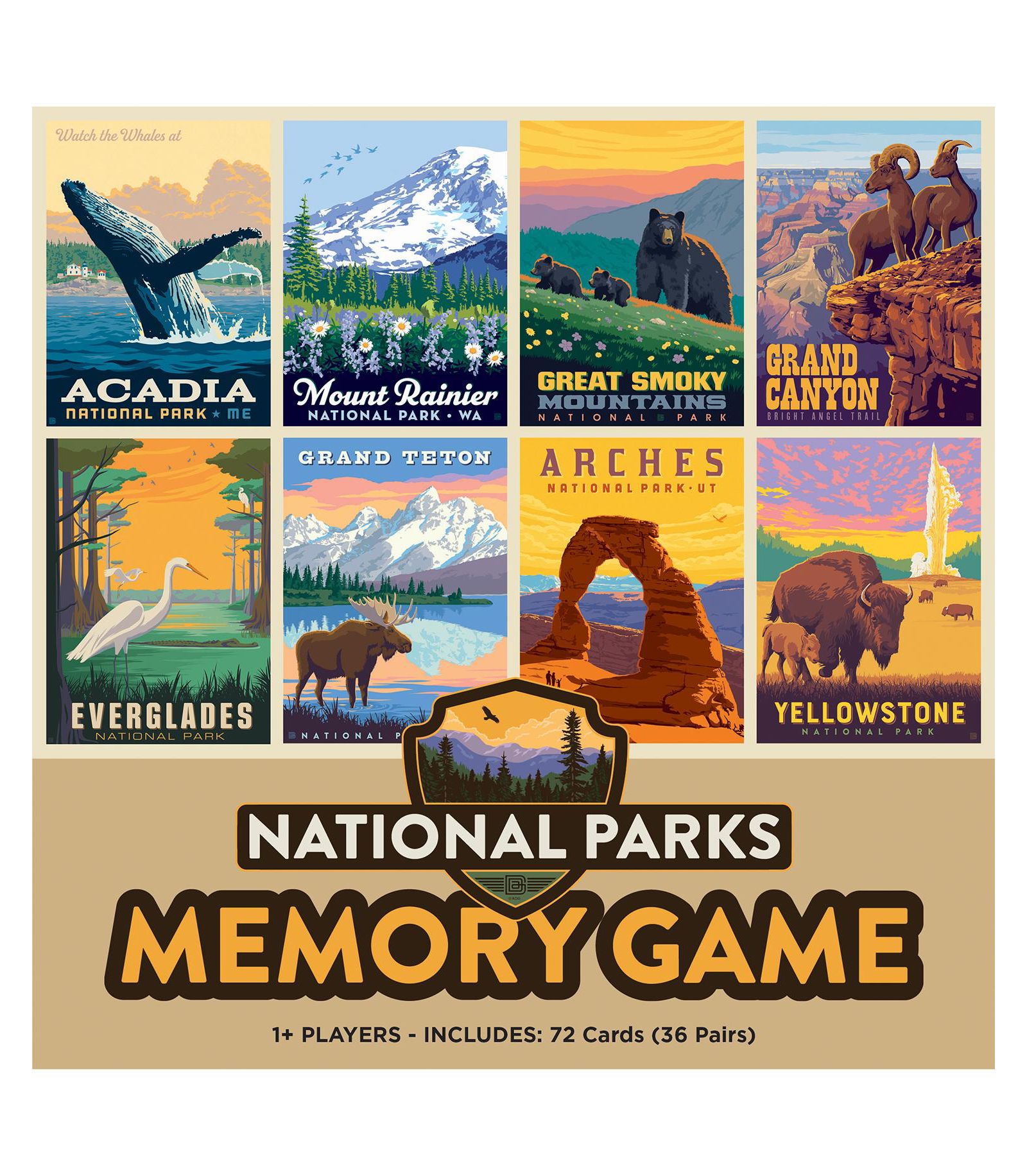 Настольная игра MasterPieces National Parks Memory Game for Adults