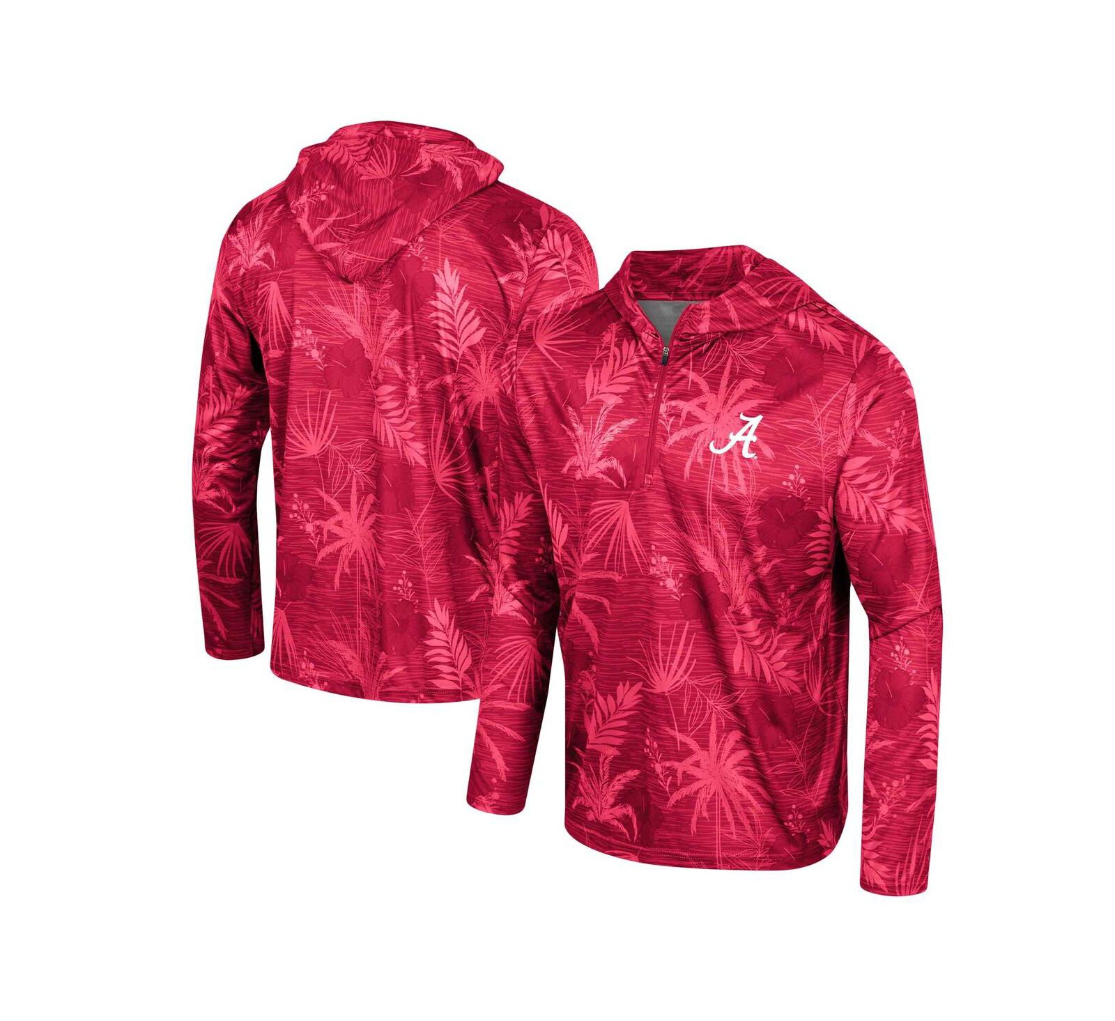 Мужской легкий худи с капюшоном и молнией Colosseum Crimson Alabama Crimson Tide Palms