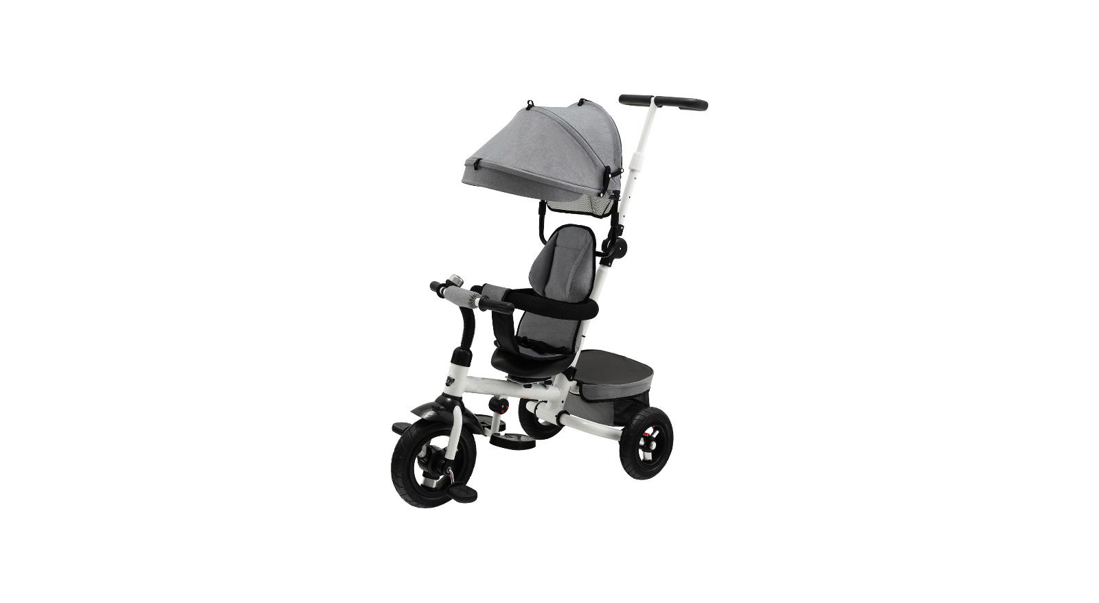 Slickblue Foldable Tricycle Stroller for Toddlers with Adjustable Canopy and Seat