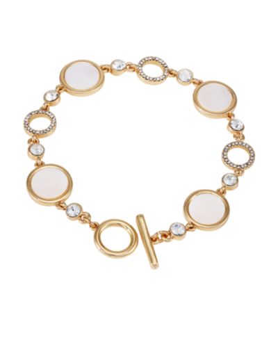 Браслет T Tahari Gold-Tone Circle Coin Toggle