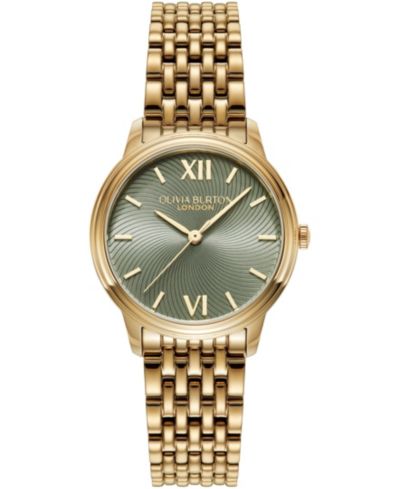 Женские классические золотистые часы Olivia Burton Swirl Stainless Steel, 32mm