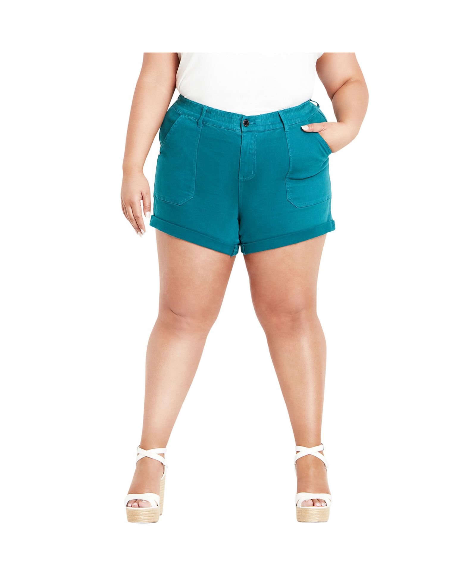 Джинсовые шорты Plus Size CITY CHIC Holiday