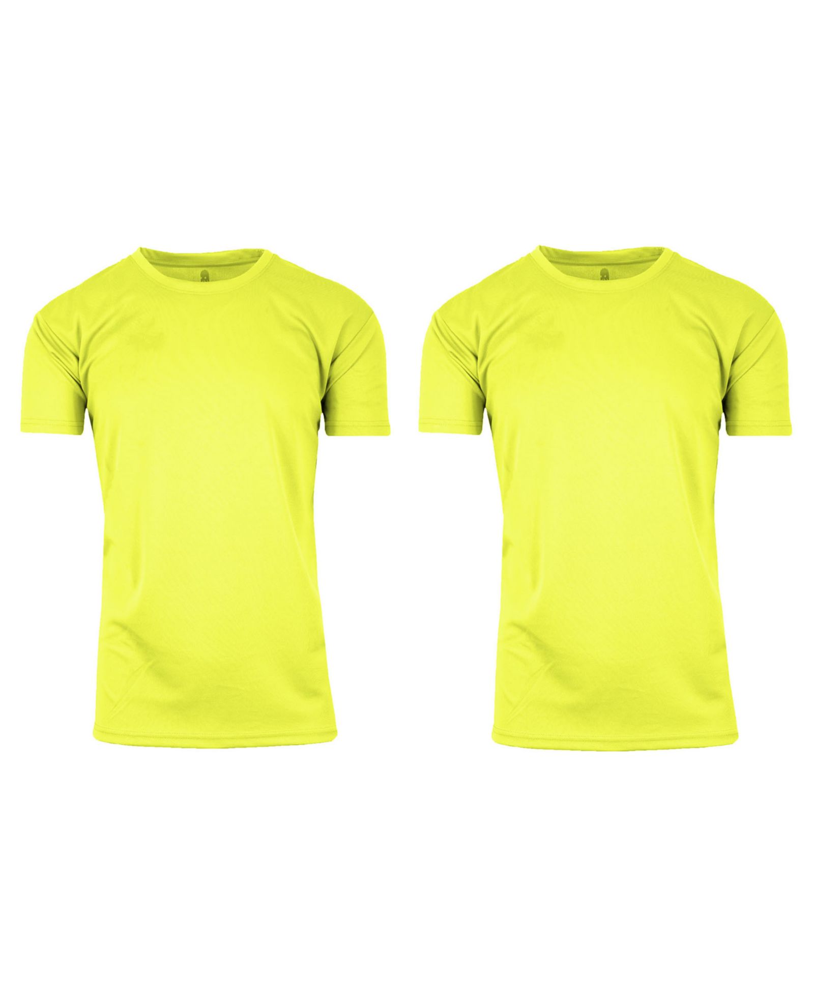 Galaxy By Harvic Men's Short Sleeve Moisture-Wicking Quick Dry Performance Crew Neck Tee -2 Pack