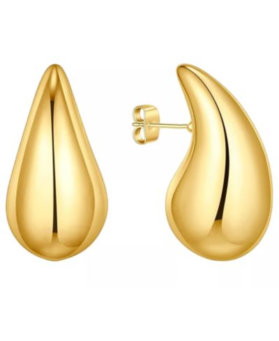 Серьги-гвоздики And Now This 18K Gold Plated or Silver Plated Extra Large Teardrop Stud Earring