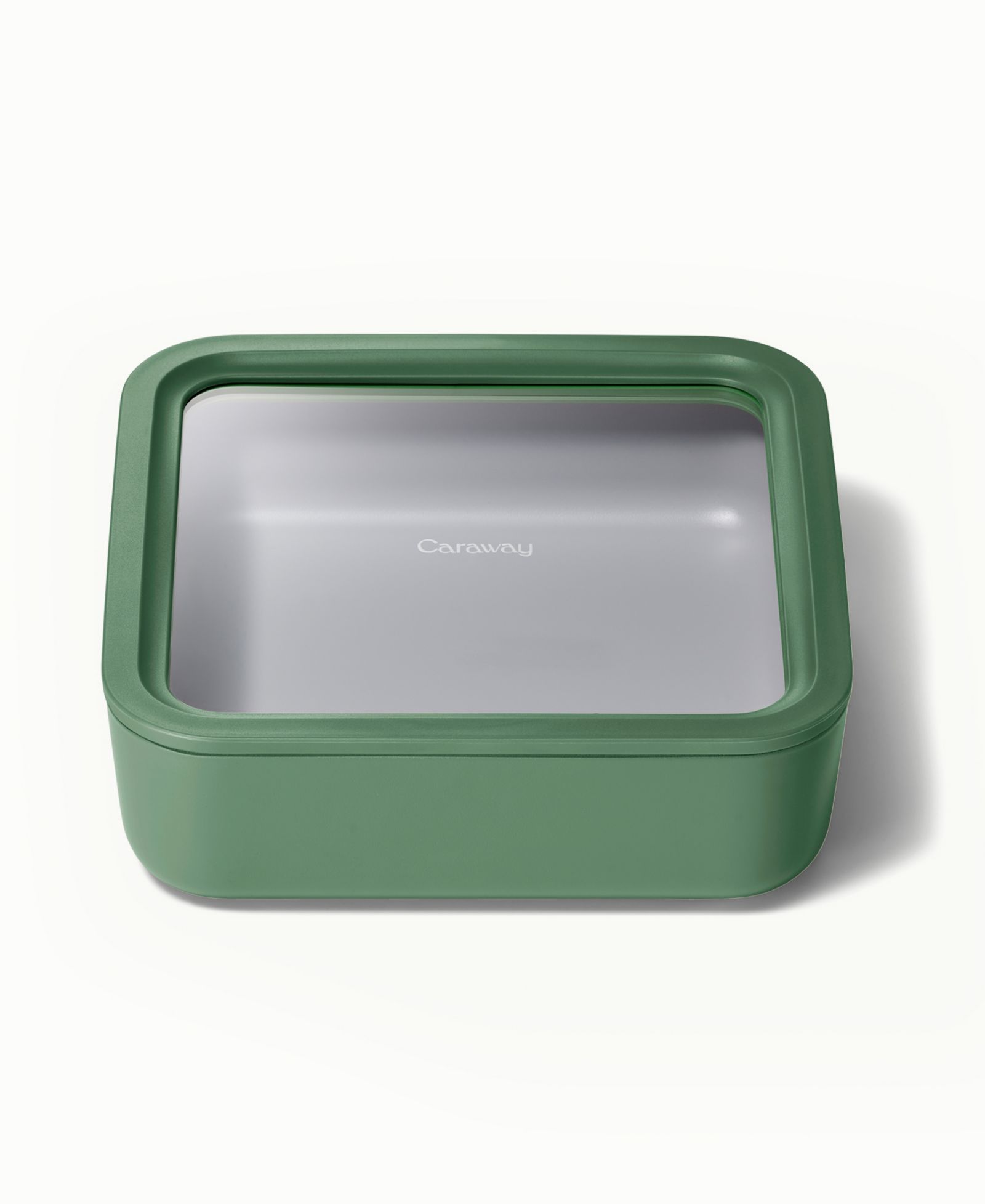Caraway 10 Cup Glass Food Container Square Shape with Lid