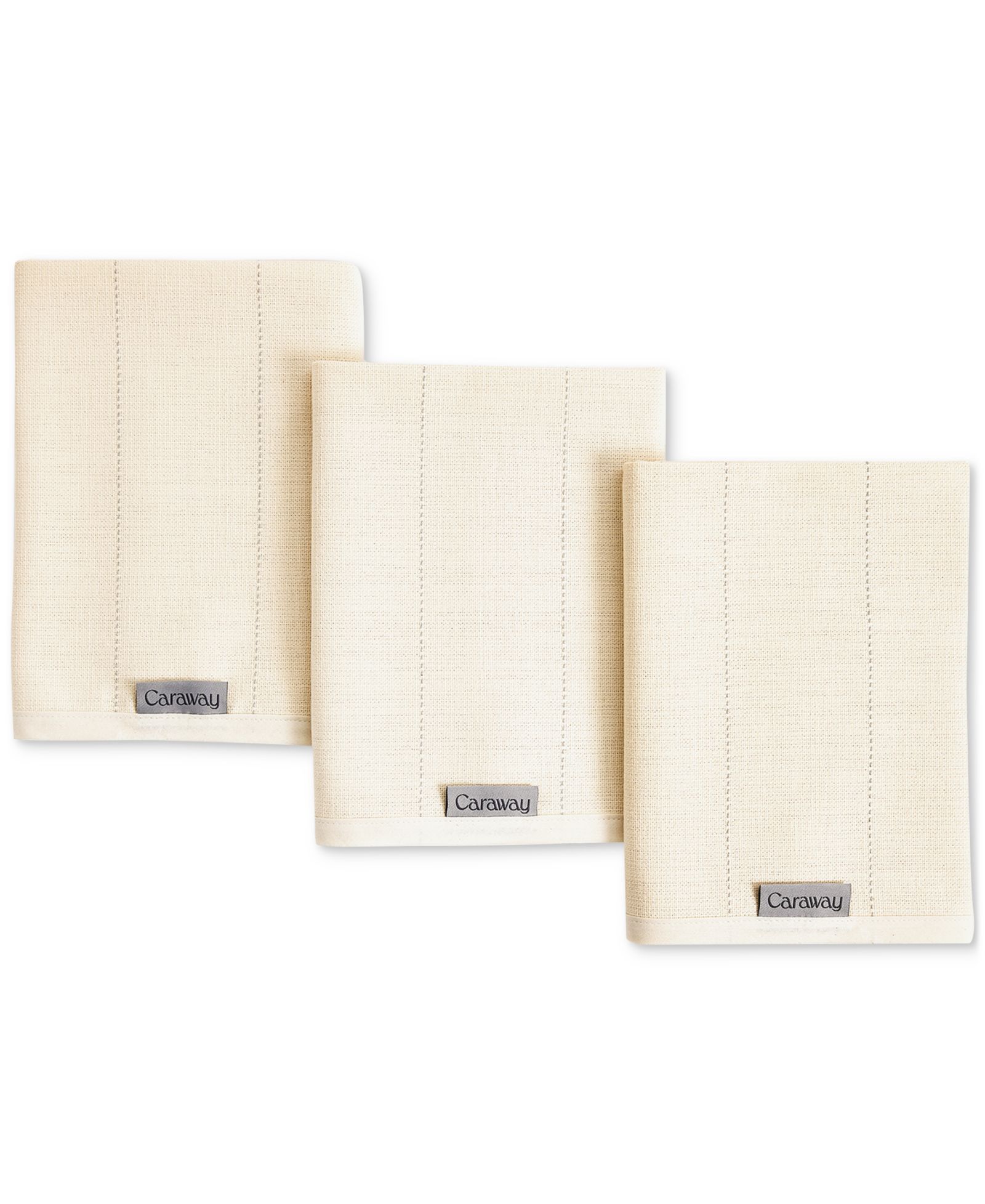 Caraway 3-Piece Cotton Solid-Color Kitchen Towel Set