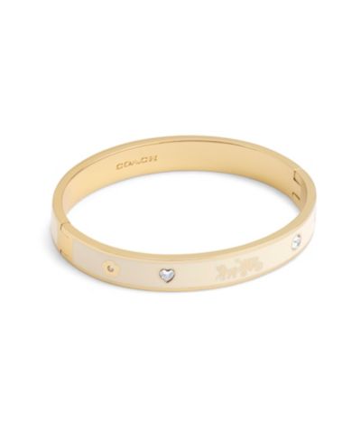 COACH Faux Stone Signature Horse Carriage Bangle Bracelet