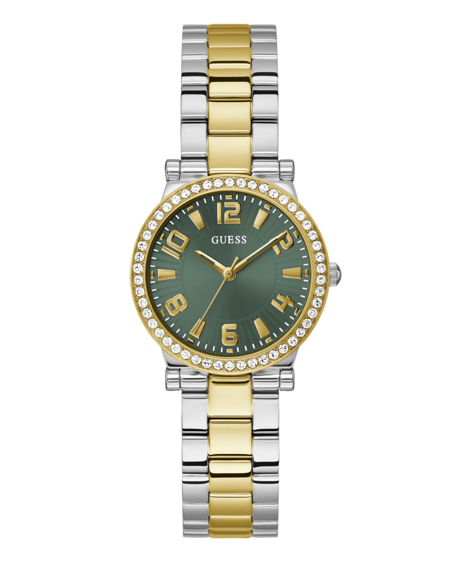 Женские часы GUESS Women's Analog Two-Tone Stainless Steel, 32mm