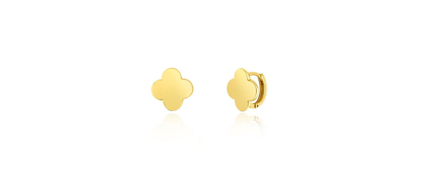 Серьги The Lovery Gold Clover 14K Yellow Gold