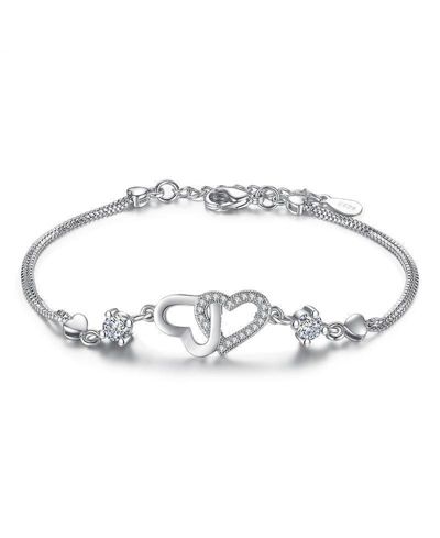 I Love You Bracelet with Cubic Zirconia