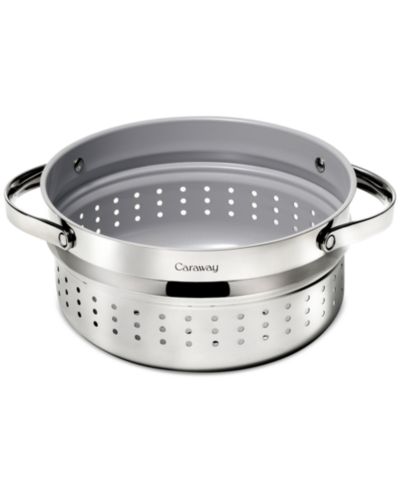Сотейник-пароварка Caraway Nonstick Stainless Steel 6.5-Qt. Dutch Oven Steamer