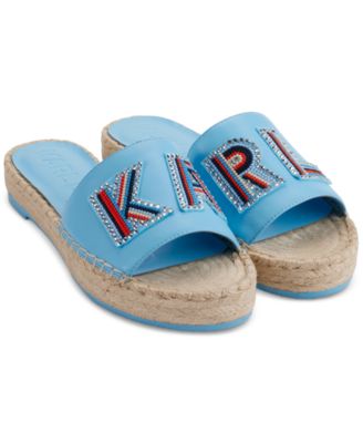 KARL LAGERFELD PARIS Women's Caine Espadrille Slide Sandals
