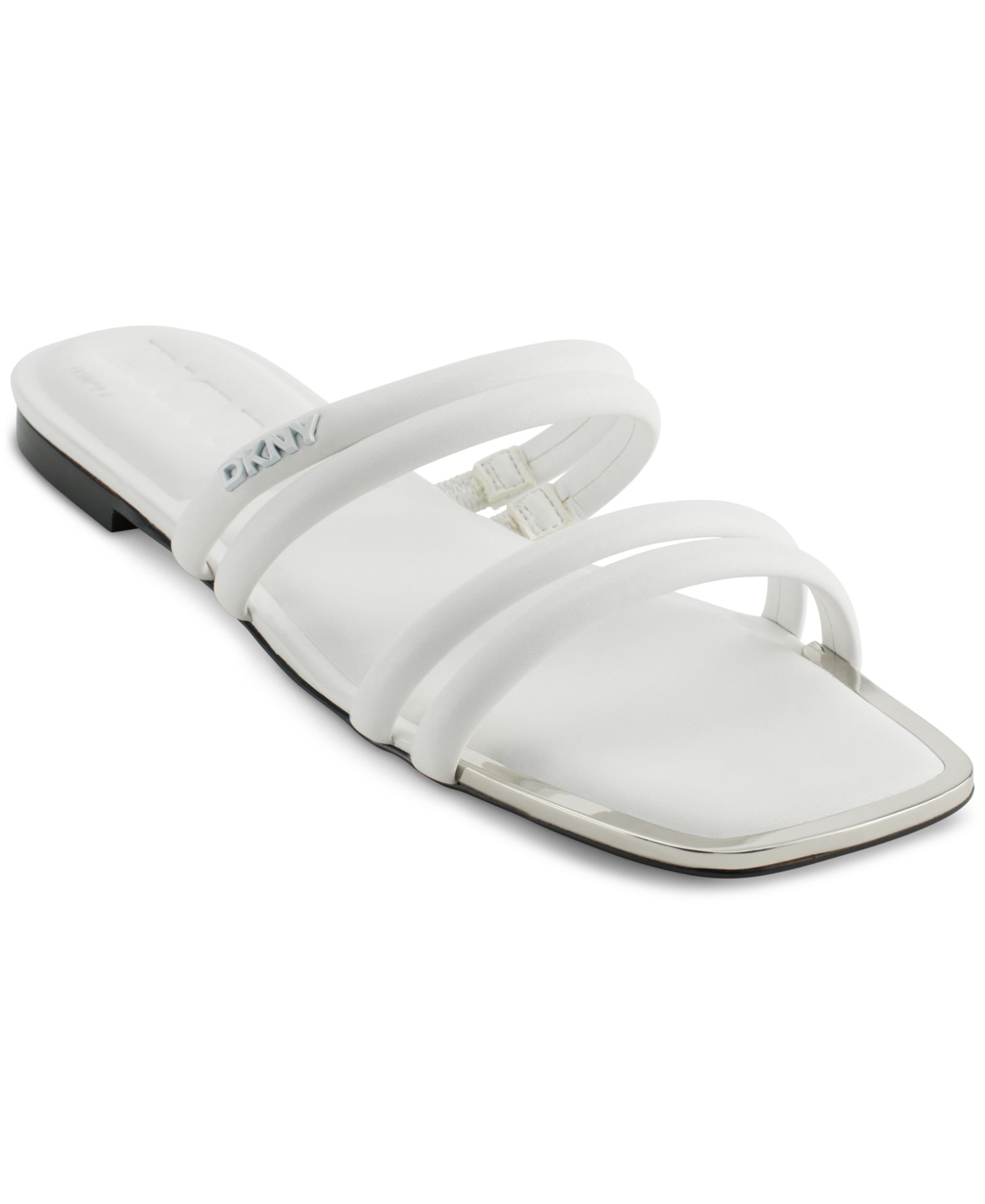 DKNY Women's Dee Strappy Slip-On Flat Sandals