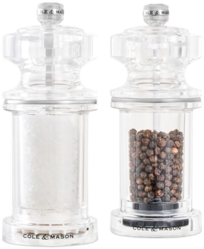 Cole & Mason Acrylic 5.5" Salt & Pepper Mill Gift Set