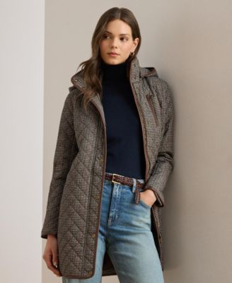 Женское стеганое пальто с капюшоном Lauren Ralph Lauren