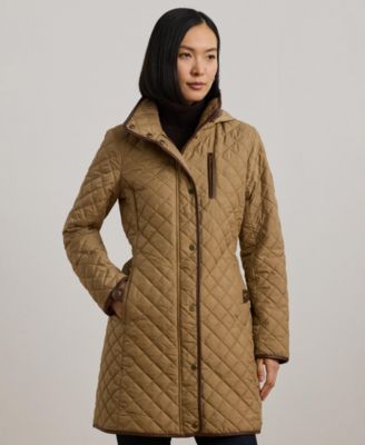 Женское стеганое пальто с капюшоном Lauren Ralph Lauren