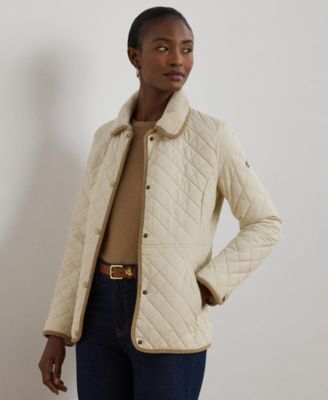 Пальто Lauren Ralph Lauren Women's Faux-Sherpa-Collar Quilted Coat