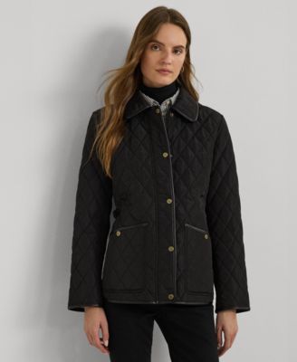 Женское стеганое пальто Lauren Ralph Lauren Quilted Velboa-Lined