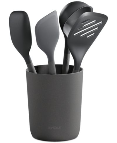 Набор кухонных принадлежностей Zyliss 5-Pc. Silicone & Nylon Utensil and Storage Container Set