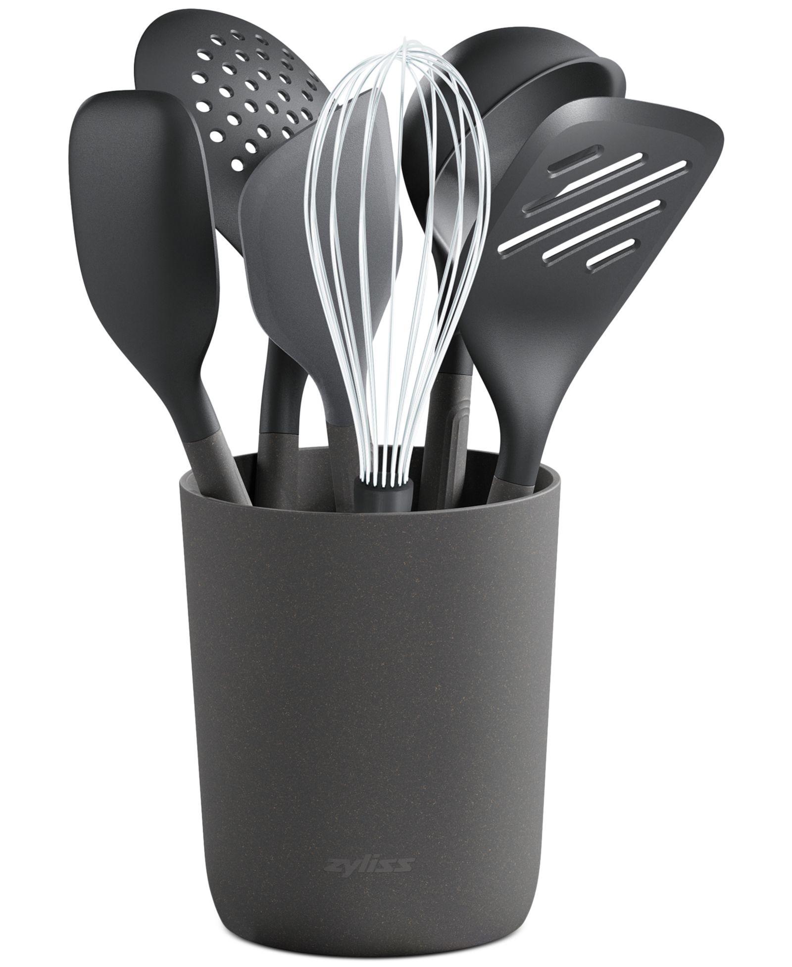 Zyliss Silicone & Nylon 7-Pc. Utensil & Storage Crock Set