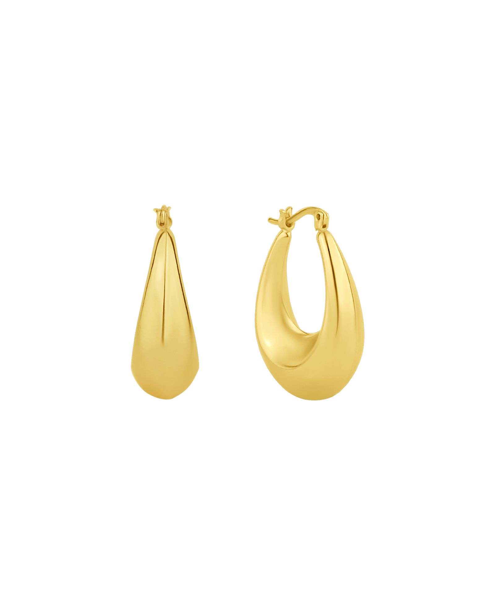 Серьга-кольцо And Now This 18K Gold Plated или Silver Plated Hoop Earring