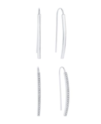 Набор серег And Now This Crystal Curved Bar