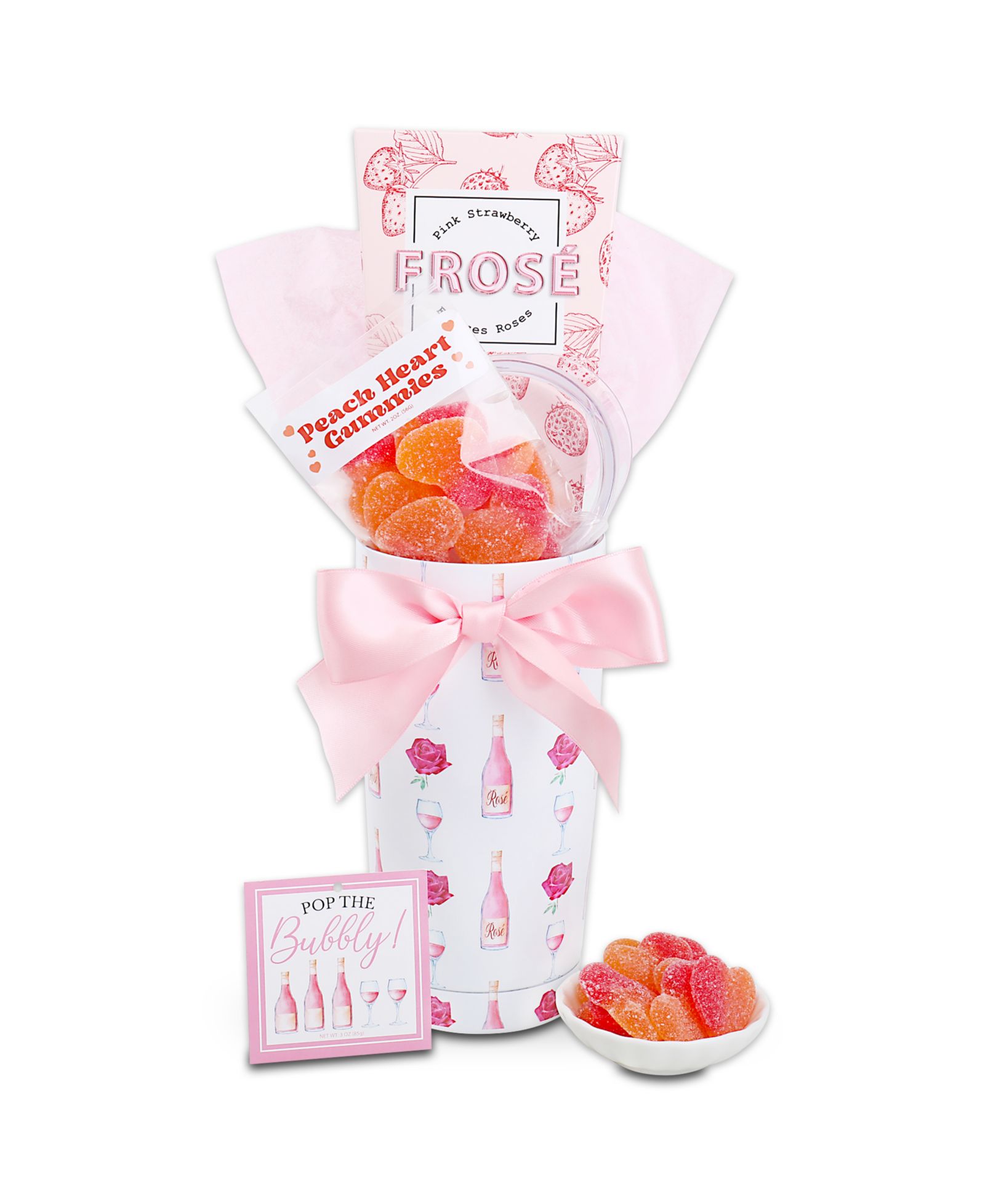 Подарочный набор Alder Creek Gift Baskets Pop the Bubbly Tumbler, 3 Piece