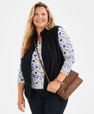 Style & Co Plus Size жилет на молнии из полярного флиса