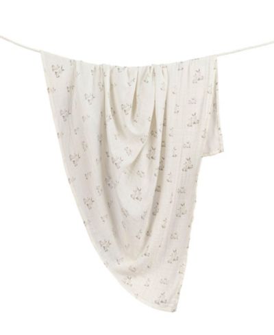 Детское хлопковое пеленание Crane Baby Cotton Bunny Single Swaddle