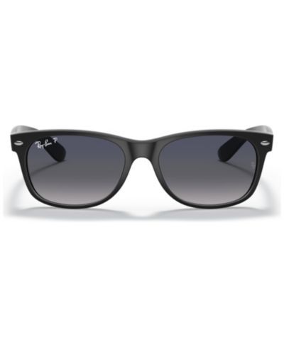 Ray-Ban Unisex Polarized Low Bridge Fit Sunglasses, RB2132F NEW WAYFARER MATTE 55