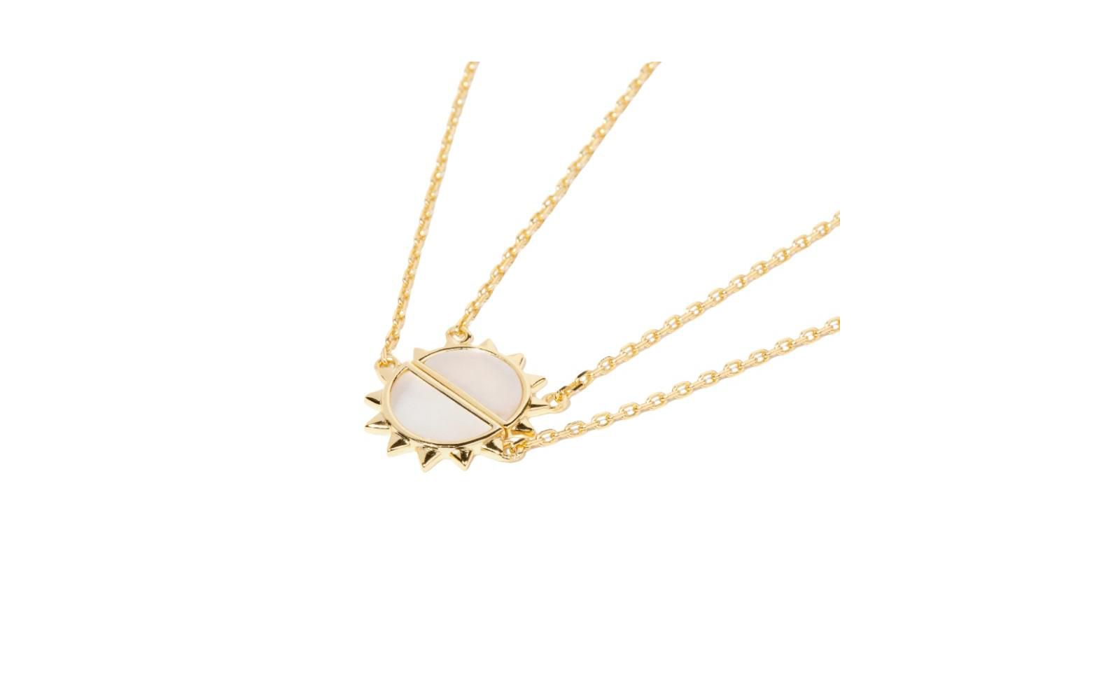 Sterling Silver Day and Night Pendant Necklaces