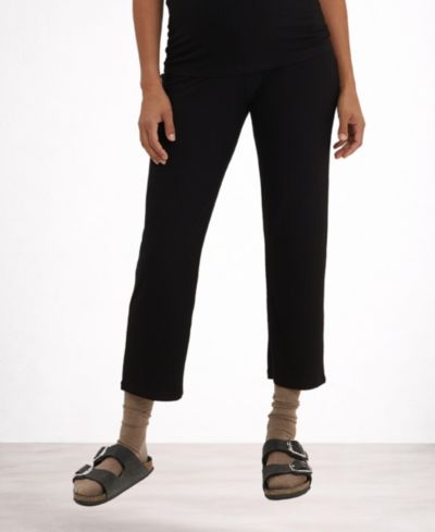 NOM Maternity Women's Camilla Ribbed Over-the-Belly Lounge Pants