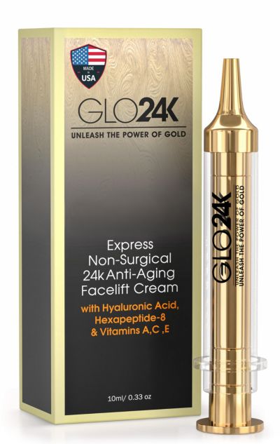 Крем для омоложения GLO24K Express Non-Surgical 24k Anti-Aging Facelift Cream, 0.33oz