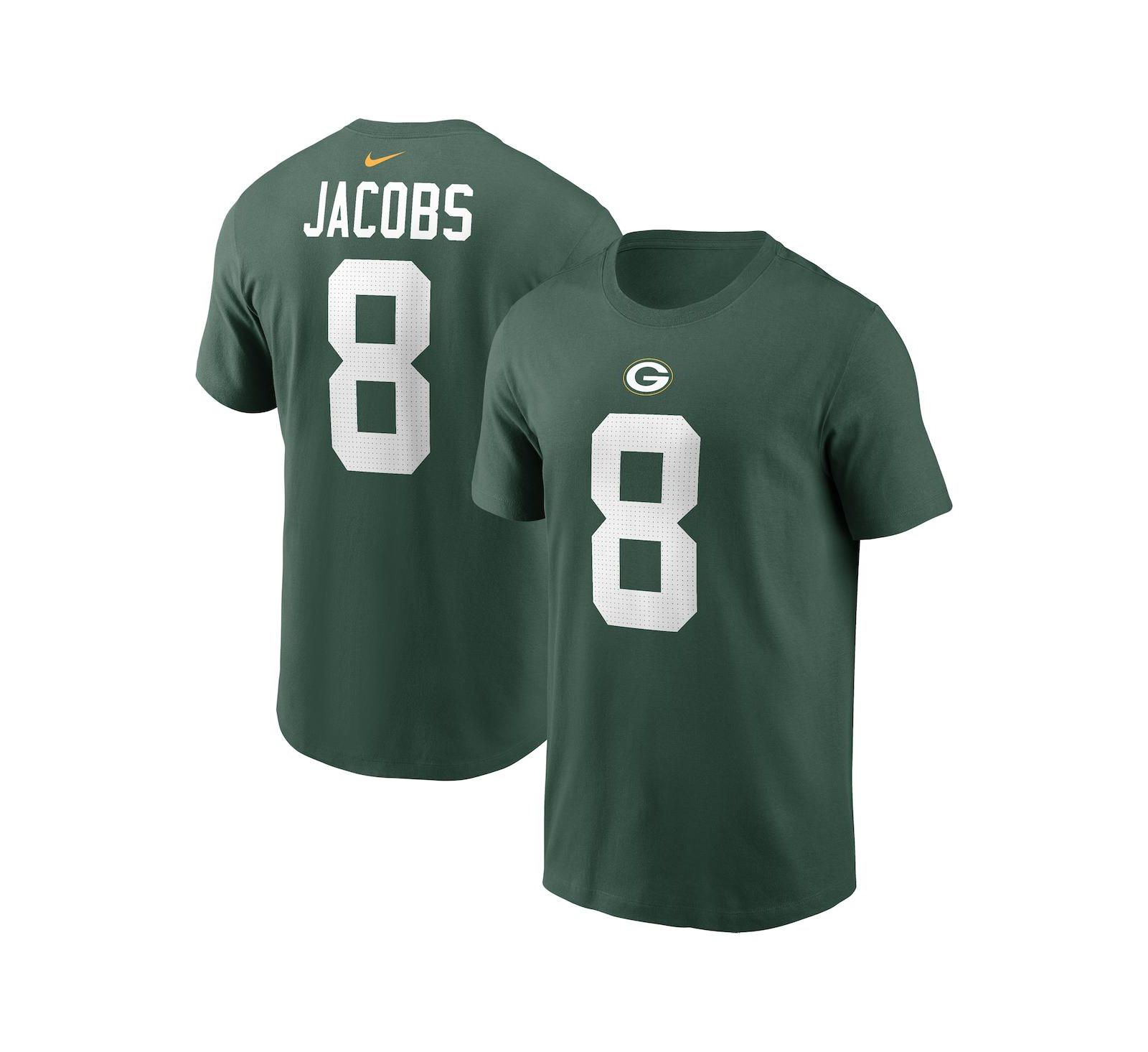 Nike Мужская футболка Nike Josh Jacobs Green Bay Packers с именем и номером игрока