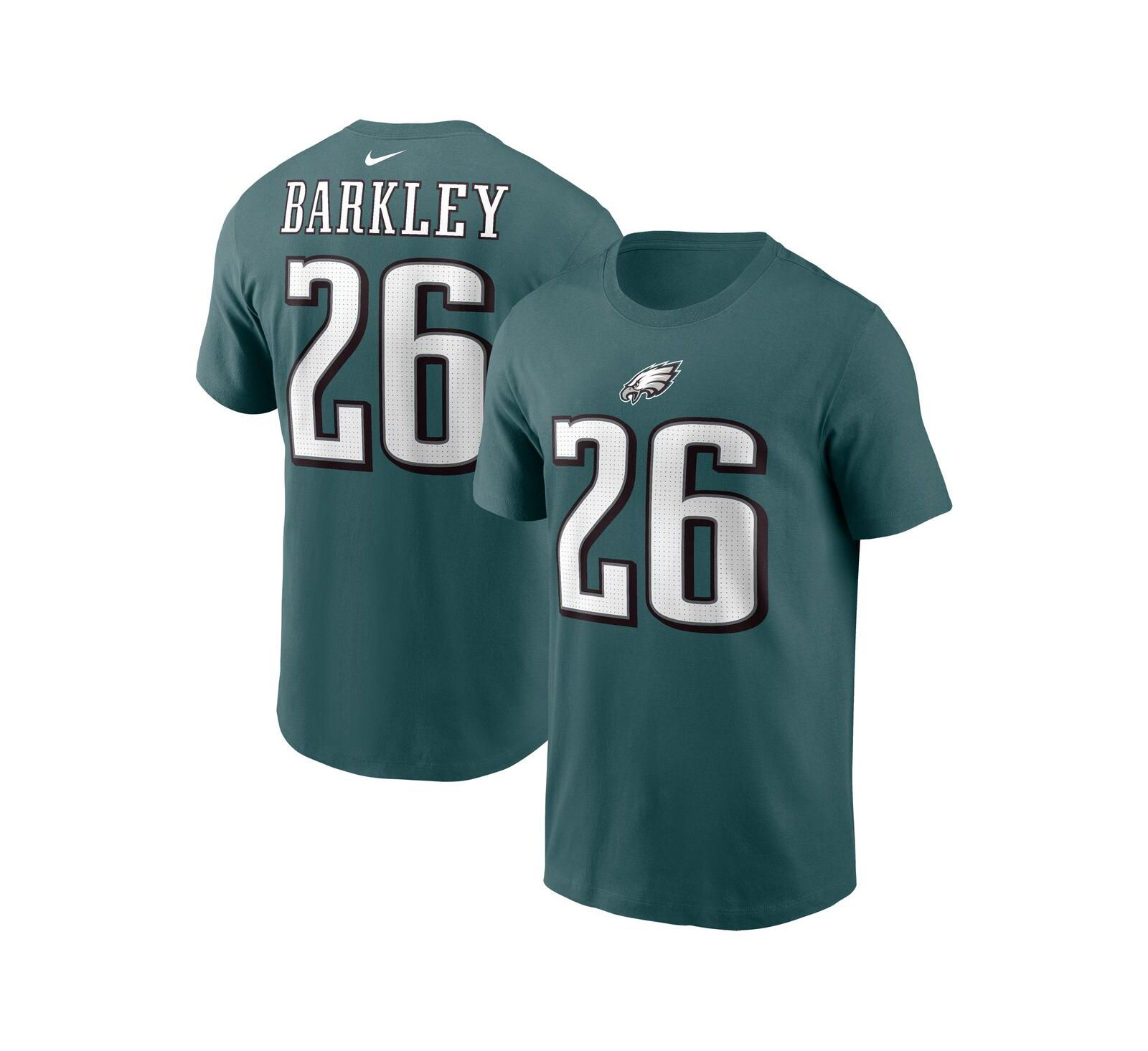 Nike Men's Saquon Barkley Midnight Green Philadelphia Eagles Player Name & Number T-Shirt