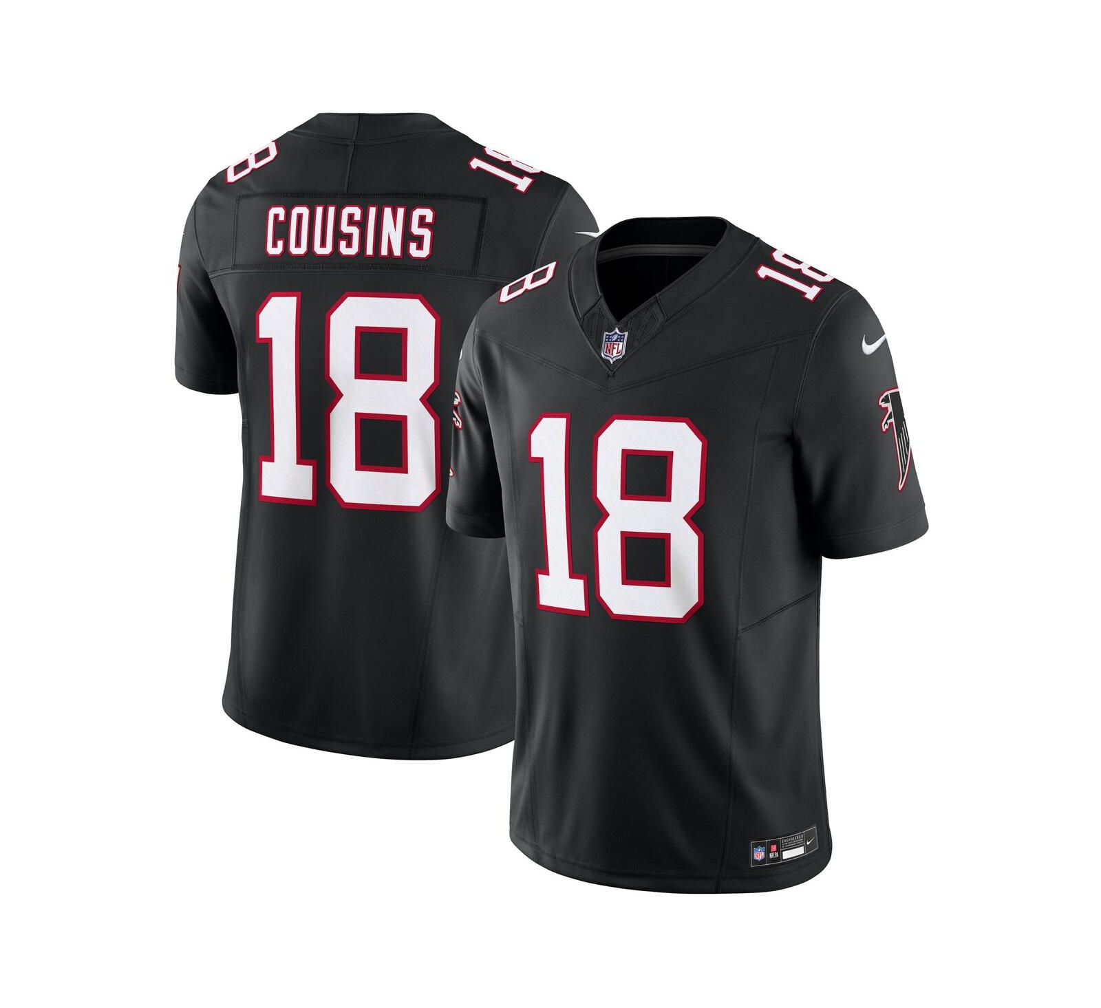 Мужская джерси Nike Kirk Cousins Black Atlanta Falcons Vapor F.U.S.E. Limited