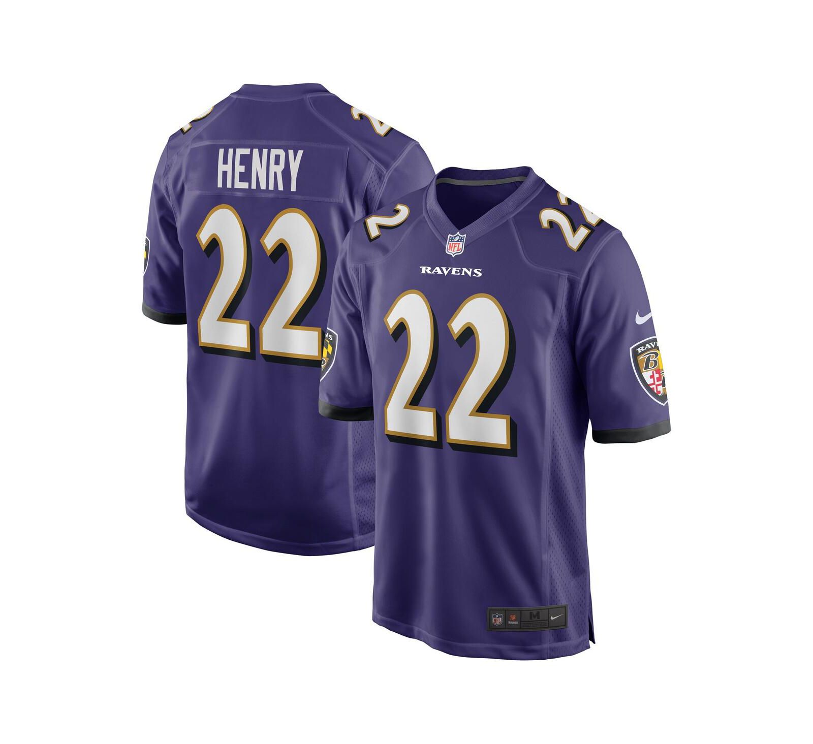Мужская джерси Nike Derrick Henry Purple Baltimore Ravens Game Player