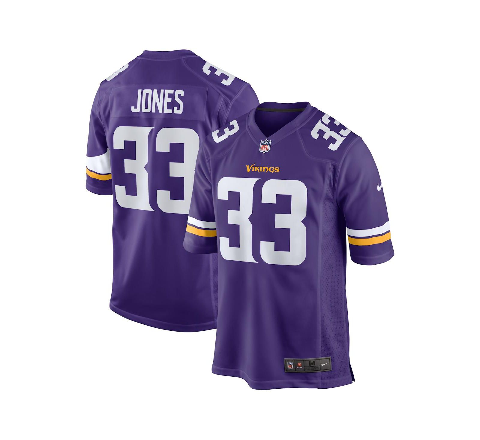 Nike Men's Aaron Jones Purple Minnesota Vikings Game Player Jersey