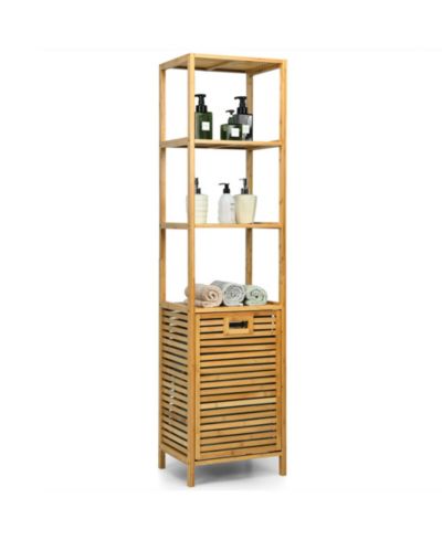 Корзина для белья Tilt-out Bamboo с 3 ярусами полок