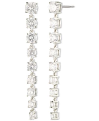 Marchesa Cubic Zirconia Linear Drop Earrings