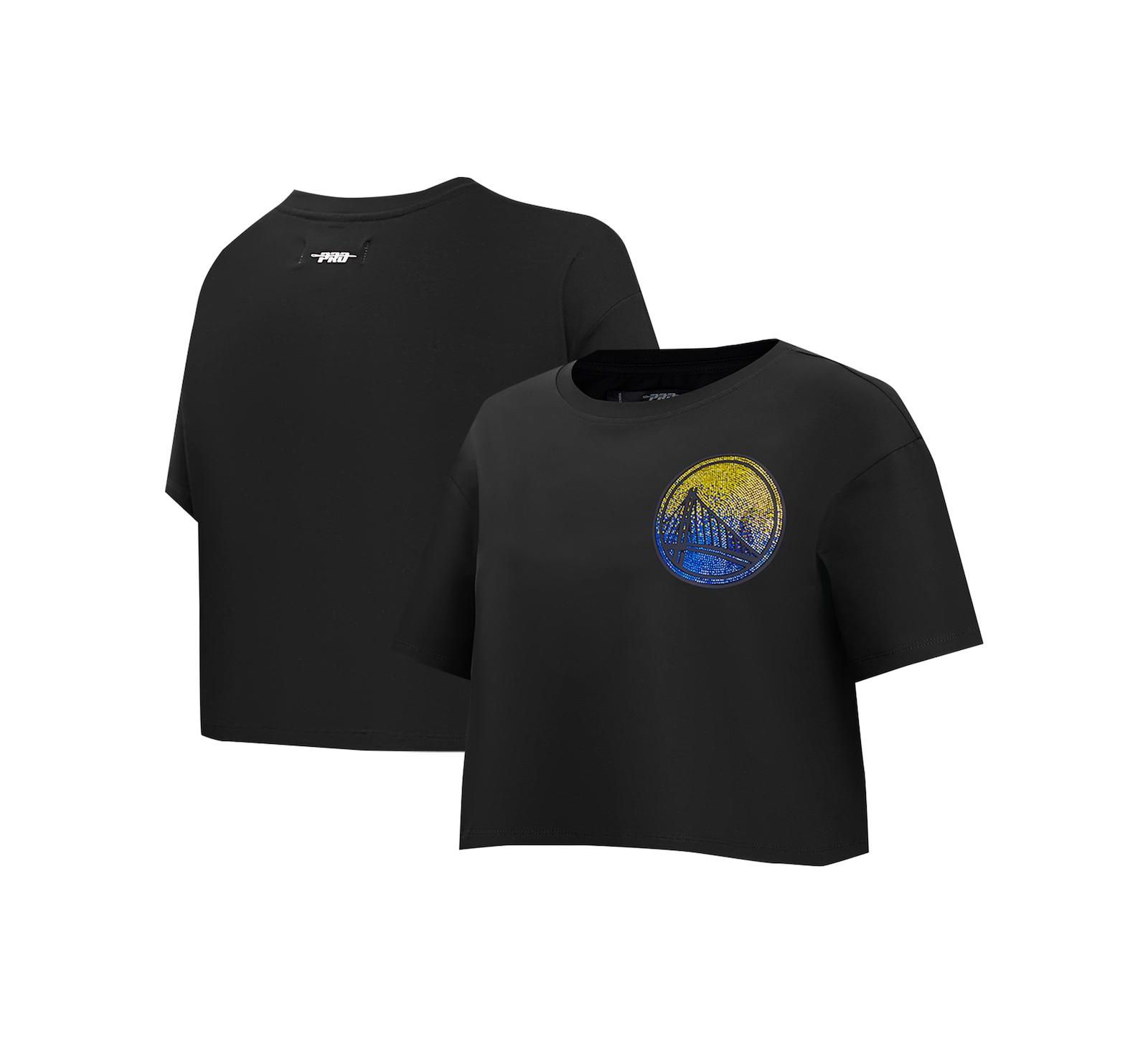 Женская укороченная футболка Pro Standard Black Golden State Warriors Jewels Boxy